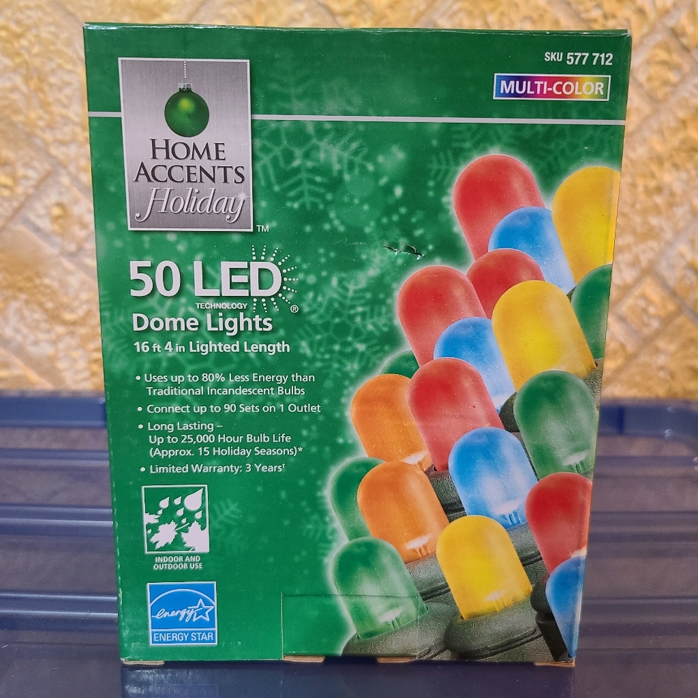 50 LED LIGHTS PER SET 16FT 4 IN DOME MULTI COLOR CHRISTMAS LIGHTS